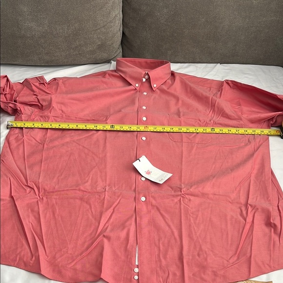 Roundtree & Yorke Red Dress Shirt Classic Button-Down - Picture 5 of 11